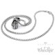 Handgranate Anhänger aus Edelstahl mit Halskette silber Herren-Schmuck 3D Granate