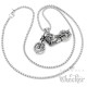 Heavy Metal Hand mit Skull Devil Horns Pommesgabel Mano Cornut Edelstahl Halskette