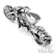 Heavy Metal Hand mit Skull Devil Horns Pommesgabel Mano Cornut Edelstahl Halskette