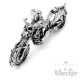 Heavy Metal Hand mit Skull Devil Horns Pommesgabel Mano Cornut Edelstahl Halskette