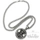 Wikinger Halskette mit Jarl Medaillon Valknut Runen aus Edelstahl Schmuck Geschenk