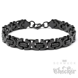 Edelstahl Männer Armband silber Königskette Armkette hochwertig Hiphop Biker
