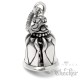 Maiglöckchen Bikerbell aus Edelstahl mit floralem Muster Glücksbringer Geschenk