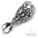 Gothic Bikerbell aus Edelstahl Lilie Fleur de Lis verziert Königlicher Glücksbringer