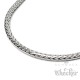 Feine Fuchsschwanzkette aus 316L Edelstahl silber poliert Herren Damen Halskette