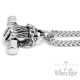 Hand mit Hantel Anhänger aus 316L Edelstahl Bodybuilder Kraftsport Motivation Kette