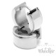Hochwertige Ohrringe silber poliert Edelstahl Klapp-Creolen Herren Schmuck Geschenk