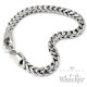 Massives Herren Fuchsschwanz-Armband aus poliertem Edelstahl hochwertige Armkette