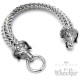 Widder Armband mit Ringverschluss Edelstahl Fuchsschwanz-Armkette silber Sternzeichen