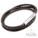 Braunes Lederband echt Leder Halsband Halskette geflochten 40cm bis 60cm, 4mm dünn