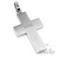Hochwertiger Herren Kreuz Anhänger Edelstahl silbern Carbon schwarz + 60cm Kette