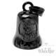 Schwarze Bikerbell mit St. Michael Motiv Glücksbringer Motorradfahrer Schutzengel