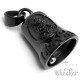 Schwarze Bikerbell mit St. Michael Motiv Glücksbringer Motorradfahrer Schutzengel