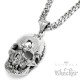 Coole Totenkopf-Kette aus Edelstahl mystischer Piraten Skull Outlaw Schädel