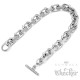Armband + Halskette Set aus 316L Edelstahl silber massive Ankerkette Knebelverschluss