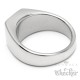 Herren Ring Solitär Stein Safir-Blau für den kleinen Finger silber aus Edelstahl