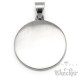 Halskette mit Tempelritter Motiv aus massivem Edelstahl silber mit rotem Tatzenkreuz