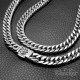 Biker-Schmuckset Halskette + Armband mit Totenkopf aus massivem Edelstahl silber