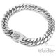 Biker-Schmuckset Halskette + Armband mit Totenkopf aus massivem Edelstahl silber