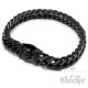 Biker-Schmuckset Halskette + Armband mit Totenkopf aus massivem Edelstahl silber
