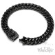 Biker-Schmuckset Halskette + Armband mit Totenkopf aus massivem Edelstahl silber