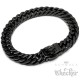 Biker-Schmuckset Halskette + Armband mit Totenkopf aus massivem Edelstahl silber