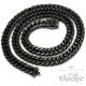 Biker-Schmuckset Halskette + Armband mit Totenkopf aus massivem Edelstahl silber