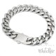 Männer-Schmuckset Panzerkette aus massivem Edelstahl silber poliert Kette + Armband