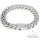 Männer-Schmuckset Panzerkette aus massivem Edelstahl silber poliert Kette + Armband