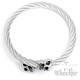 Edelstahl Armreif Herren Armband Schlange Bikerschmuck Geschenk Stahlseil flexibel