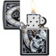 Uhr mit Totenkopf Feuerzeug Time's over Skull Männer Geschenk Zippo Sturmfeuerzeug