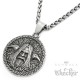 Nordisches Amulett mit Raben Zauberer junger Odin Hugin Munin Wikinger Kette