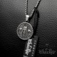 Nordisches Amulett mit Raben Zauberer junger Odin Hugin Munin Wikinger Kette