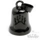 Schwarze Bikerbell mit Bärentatze Motorrad Edelstahl Glücksbringer Geschenkidee