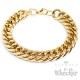 Goldenes Männer-Armband 12mm breites Panzerarmband aus massivem Edelstahl Geschenk