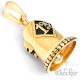 Goldene 1%er Biker-​Bell aus Edelstahl Onepercenter Outlaw Geschenk Motorrad-​Club