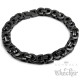 Schwarze Königskette mit passendem Armband Schmuckset aus Edelstahl Männerschmuck