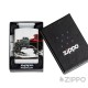 Weißes Feuerzeug mit rotem Cartoon Hot Rod Auto Benzinfeuerzeug Premium Zippo
