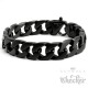 Herren Panzerarmband Schwarz matt aus hochwertigem Edelstahl Edler Männerschmuck
