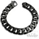 Herren Panzerarmband Schwarz matt aus hochwertigem Edelstahl Edler Männerschmuck