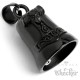 Schwarze Biker-Bell mit Thors Hammer Mjölnir Motorradfahrer Glücksbringer Glocke