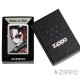 Entschlossene Samurai Kriegerin mit Katana Original Zippo Feuerzeug Geschenidee