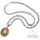 Kreuzritter-Amulett Bibelvers 6:13-17 rotes Kreuz Edelstahl silber gold mit Kette