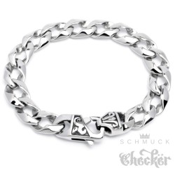 Edelstahl besonderes Herren Damen Armband massiv Panzerkette 20,5cm Biker Gothic