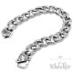 Edelstahl Herren Armband Panzerkette verziert Reptil Muster 21,5cm Biker Gothic