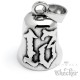 Lucky 13 Edelstahl Biker-Bell Glückszahl Dreizehn Motorrad Glücksbringer Geschenk