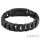 Original Zippo Herren-Armband schwarz matt Männer Panzerarmband aus Edelstahl