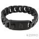 Original Zippo Herren-Armband schwarz matt Männer Panzerarmband aus Edelstahl