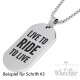 DogTag mit individueller Gravur und Halskette 316L Edelstahl Männer Anhänger silber