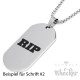 DogTag mit individueller Gravur und Halskette 316L Edelstahl Männer Anhänger silber